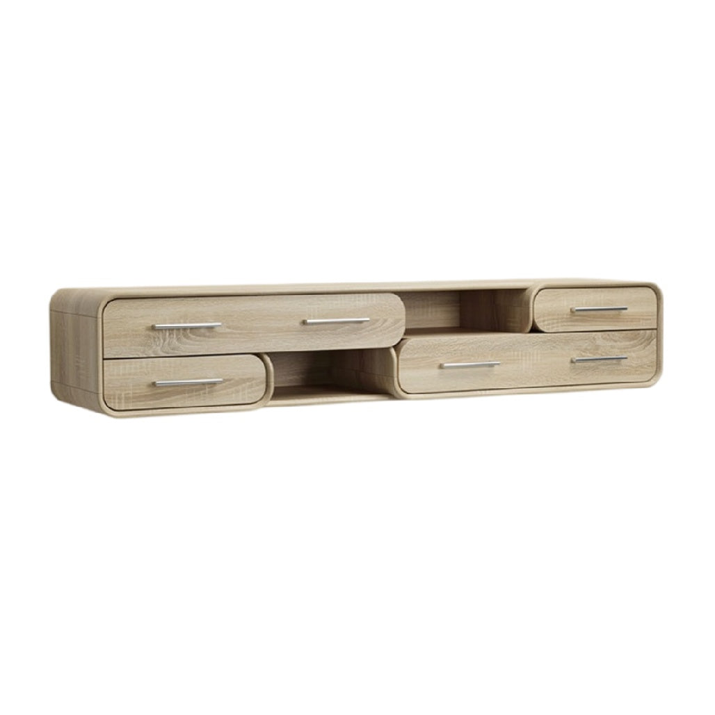 **Moderne wandkast met lades van hout**